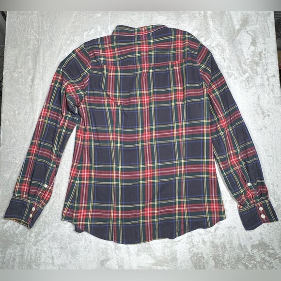 J.Crew Factory The Perfect Shirt Tartan Plaid 100% Cotton Button Front Top M - Picture 8 of 15